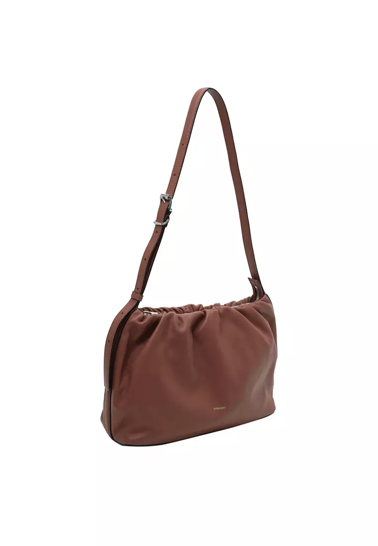 Scrunchie Zip Shoulder Bag - Coconut