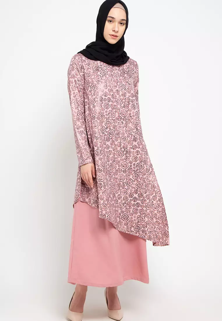 Santi Maxi Dress In Pink Print