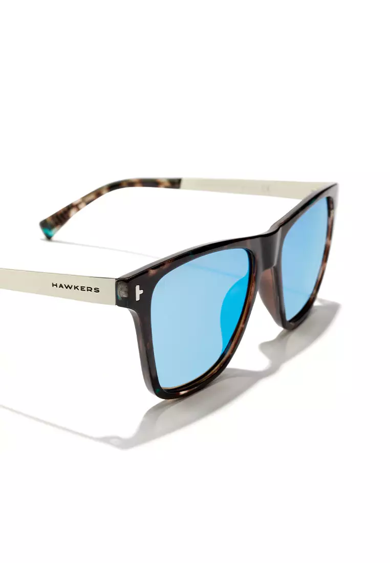 HAWKERS POLARIZED Carey Blue ONE LS METAL Sunglasses for Men and Women, Unisex. UV400 Protection. Official Product designed in Spain