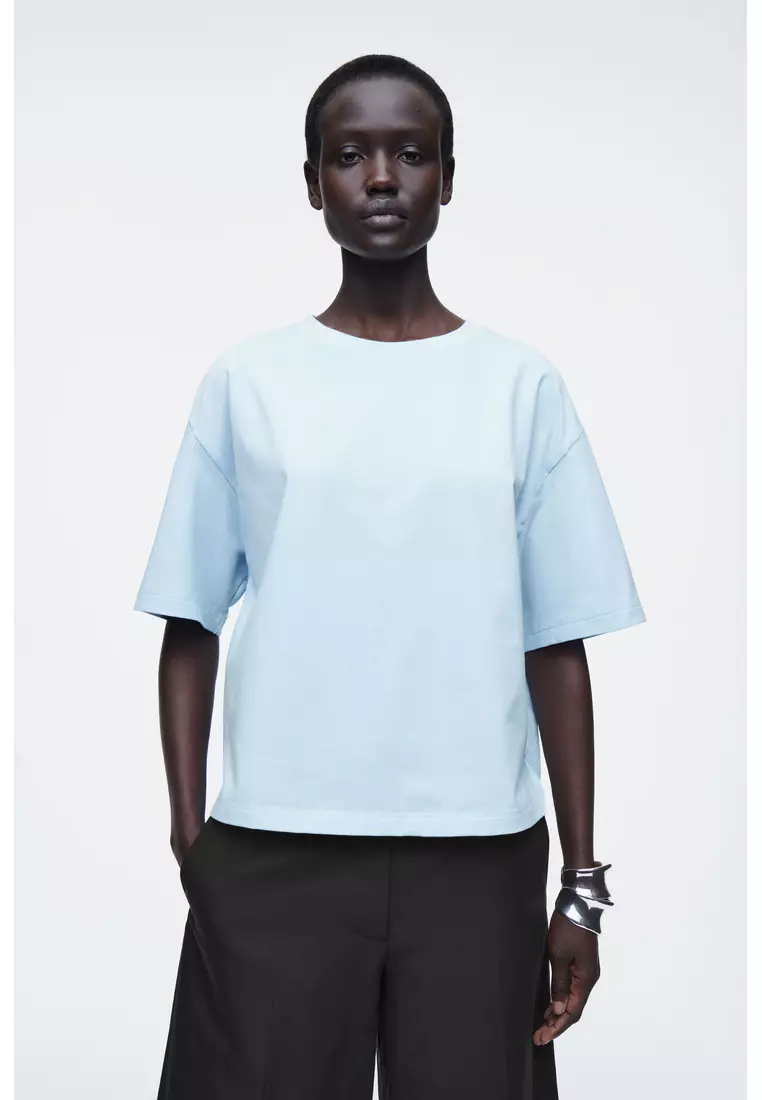 Buy COS CONTRAST-PANEL T-SHIRT 2025 Online | ZALORA