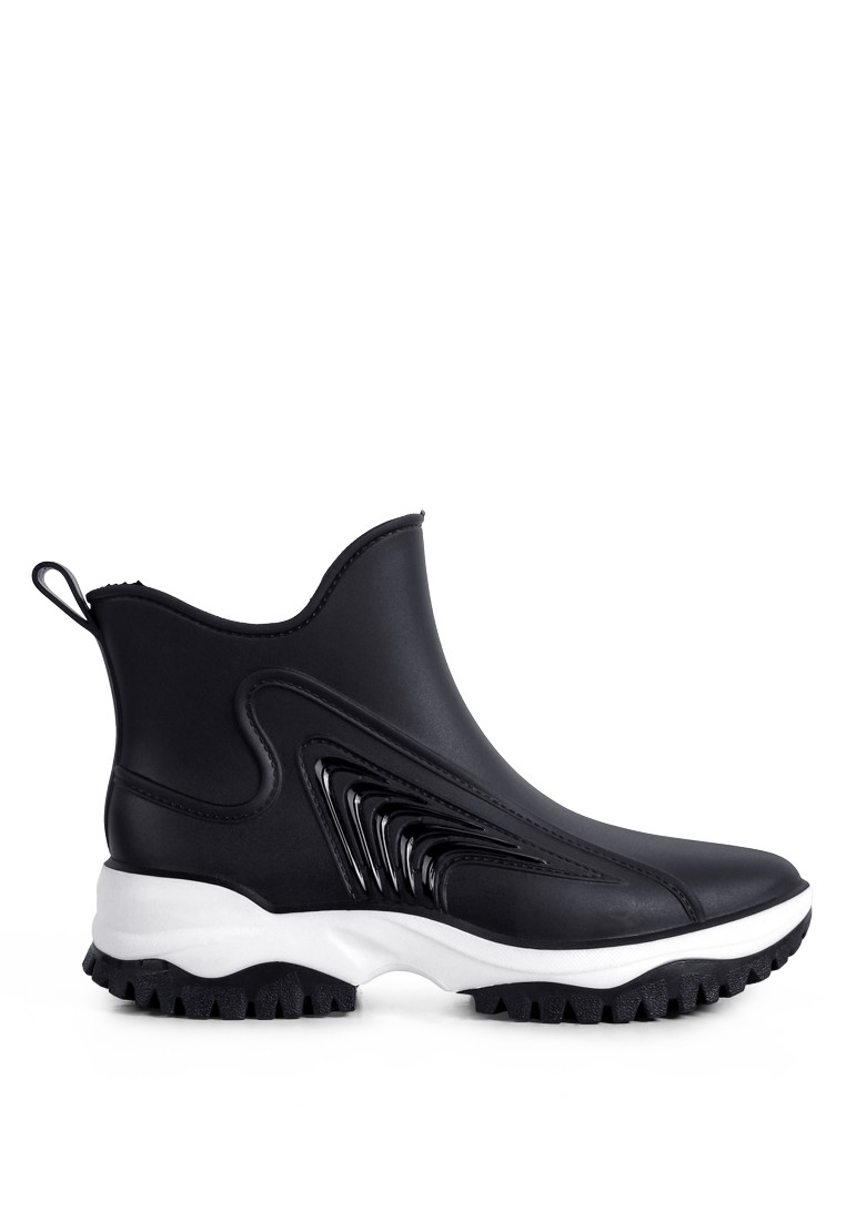 Black Whaler Color Block Rainboots