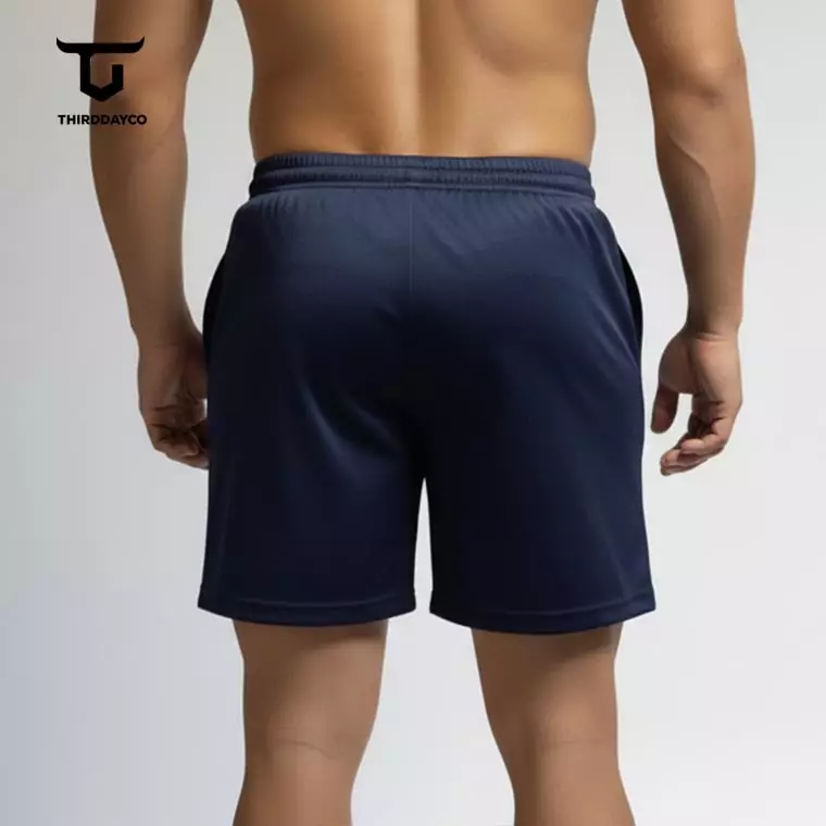 THIRDDAY Celana Pendek Olahraga Gym AirStretch 4 way stretch drifit Pria - Navy MC047