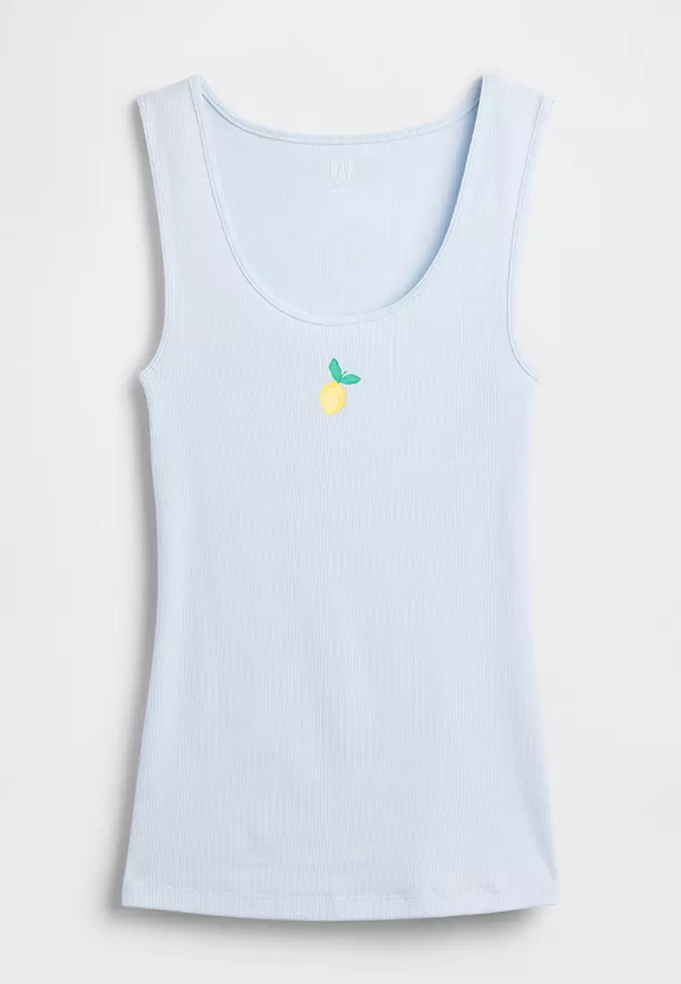 Ribbed Logo Tank Top