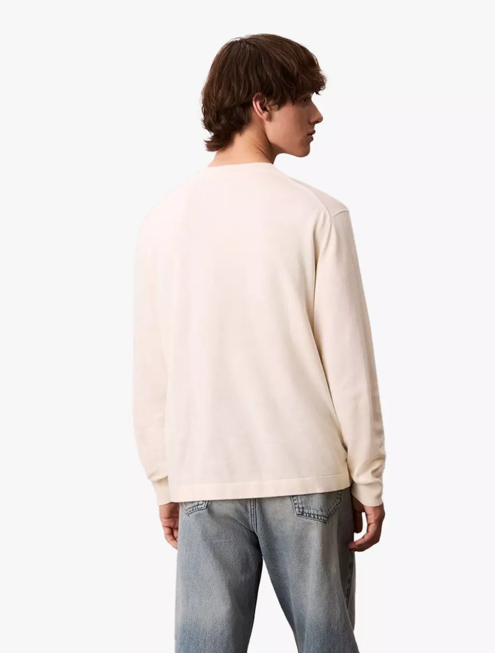 Calvin Klein - Long Sleeve Color Block Graphic Cotton sweater