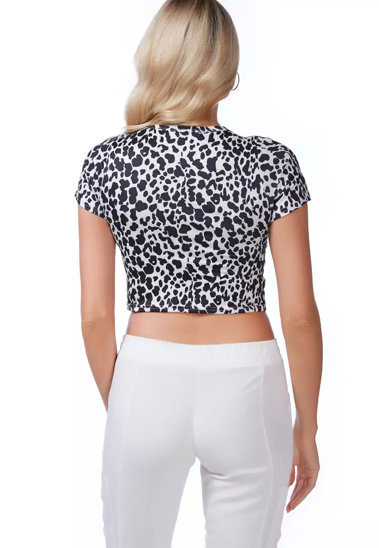 Blus Bersablon Kancing Atas