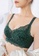 ZITIQUE green Women's Autumn-winter Lace Floral Pattern Non-wired 5/8 Cup Bra - Dark Green EF12DUS0C2FF38GS_2