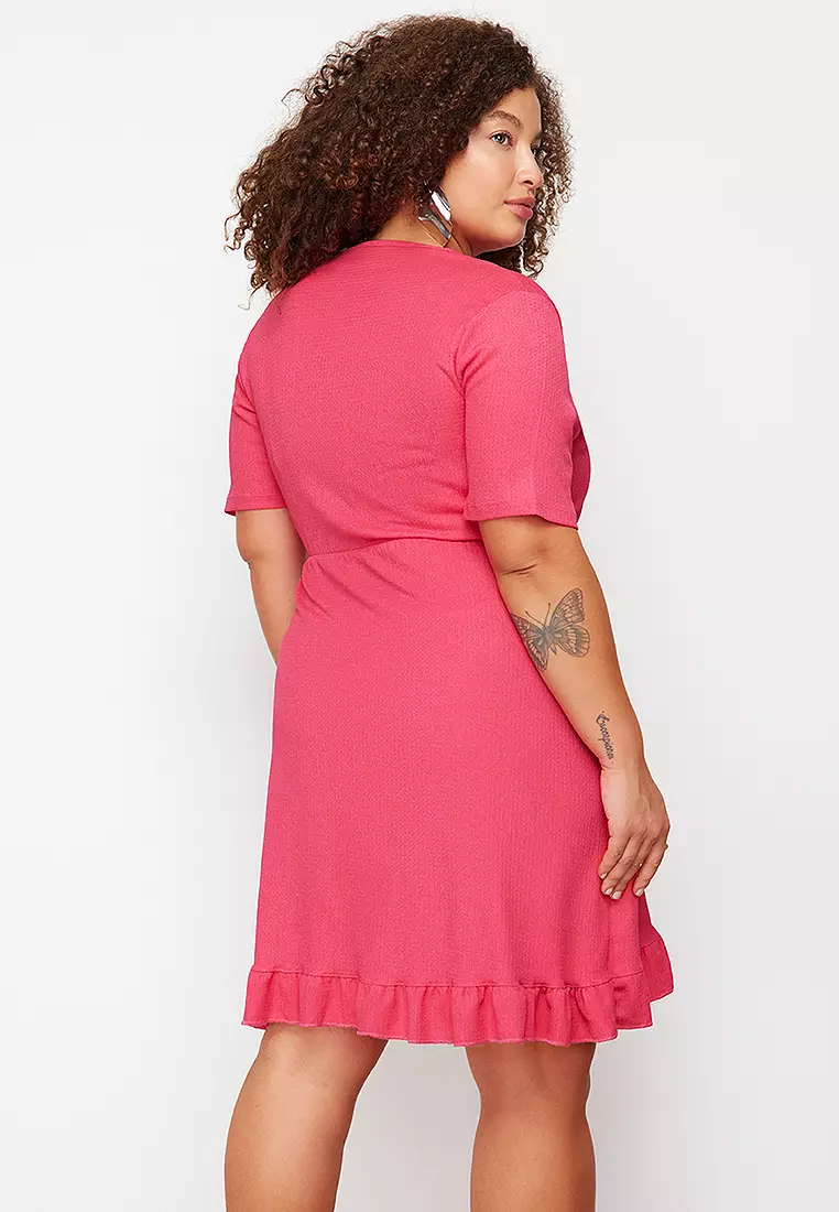 Plus Size Flounce Mini Dress