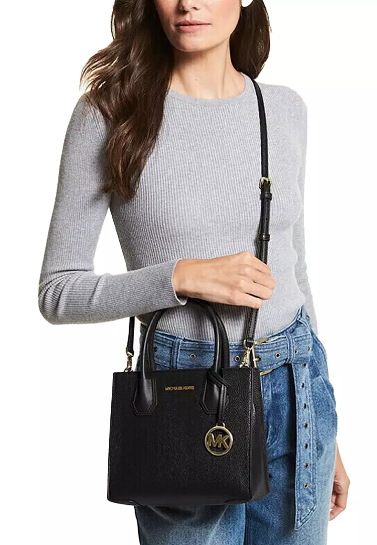 Mercer Medium Pebbled Leather Crossbody Bag In Black 35S1GM9M2L
