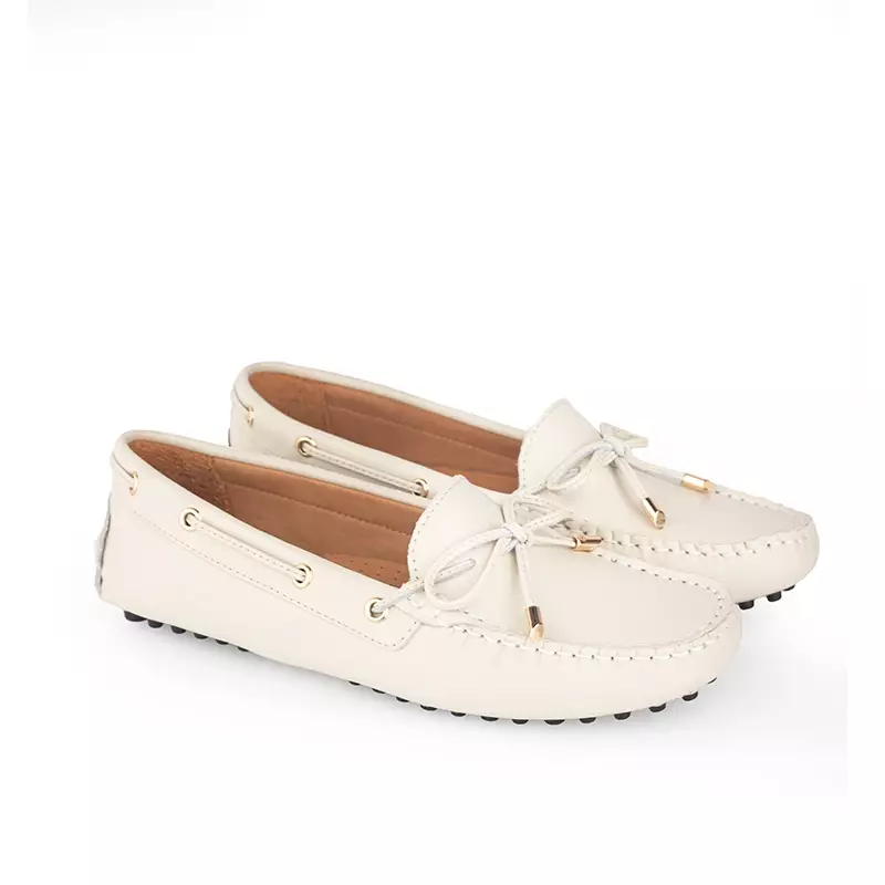 Sepatu Casual Wanita Loafer Moccasin Gino Mariani Ellen Off White