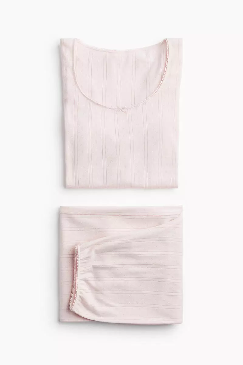 Cotton pointelle pyjamas