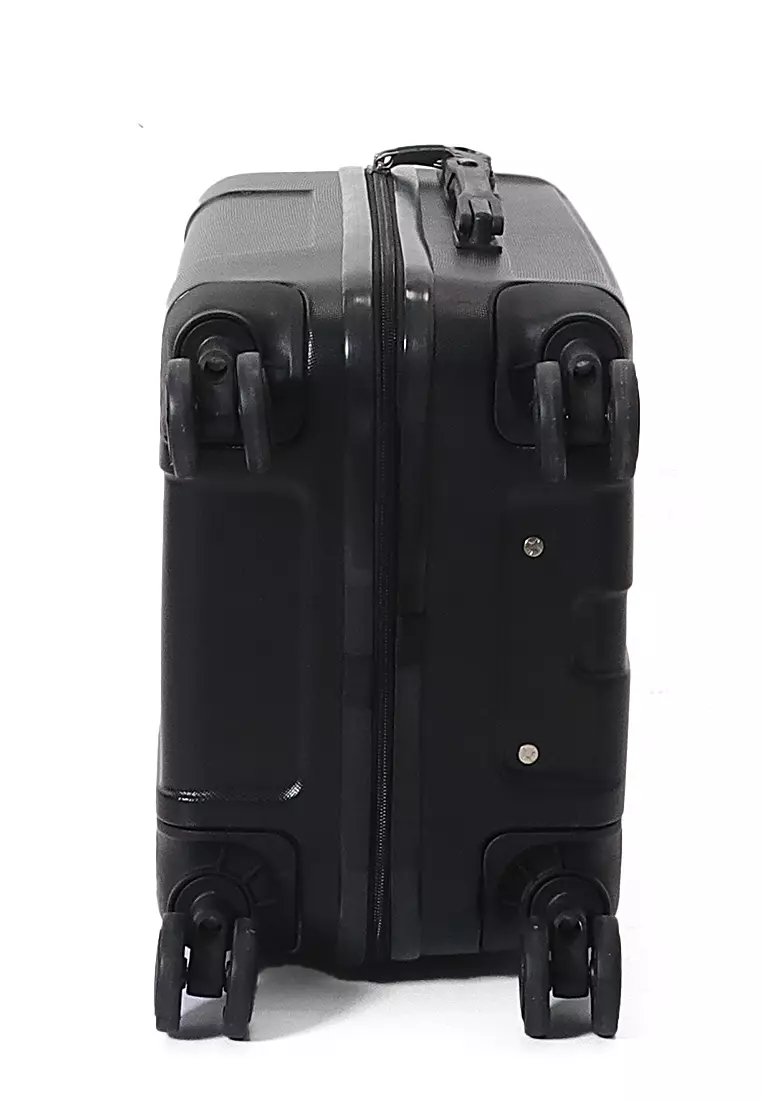 Carlton Koper Hardcase Unisex Size 20 Inch Suitcase Combination Lock Material ABS+PVC Coated ORIGINAL - Black