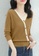 A-IN GIRLS yellow Stylish V-Neck Contrast Color Knitted Sweater 45005AA418B0ACGS_3