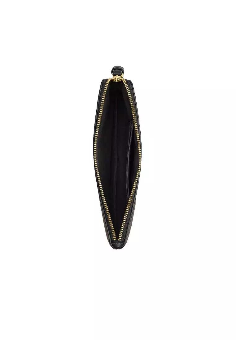 Buy COACH Large Corner Zip Wristlet In Signature Canvas Walnut