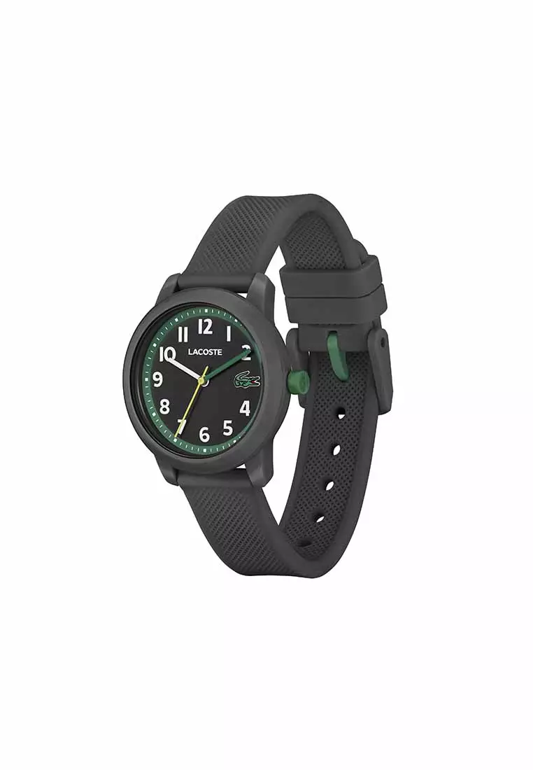 12.12 Kids Watch Black Silicone Strap - Black Dial 2030042MY