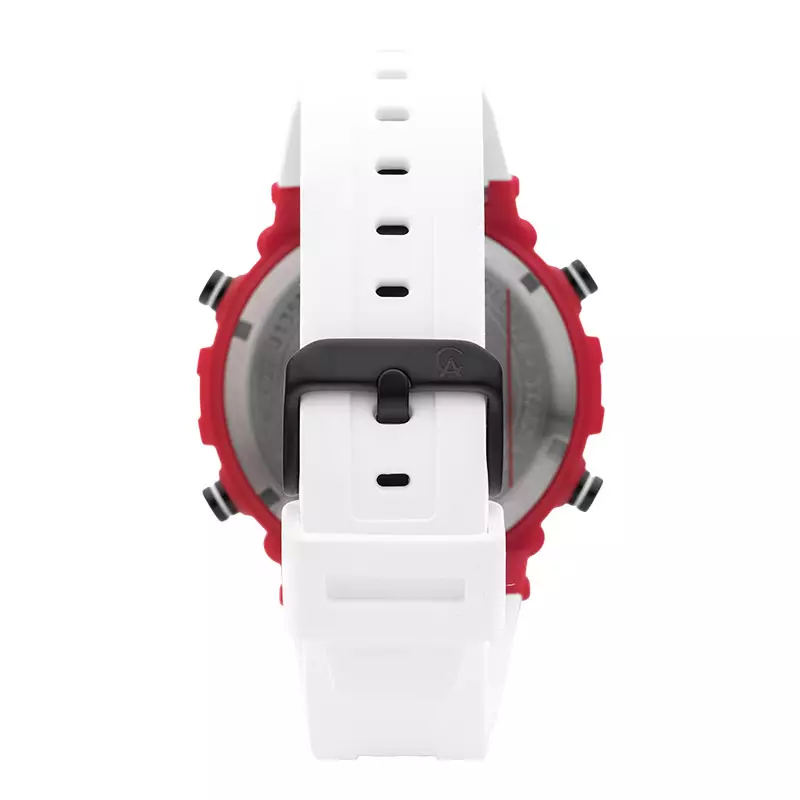 Jam Tangan Pria Alexandre Christie Digi AC 9386 MH RIPREGR Men Digital Dial White Rubber Strap
