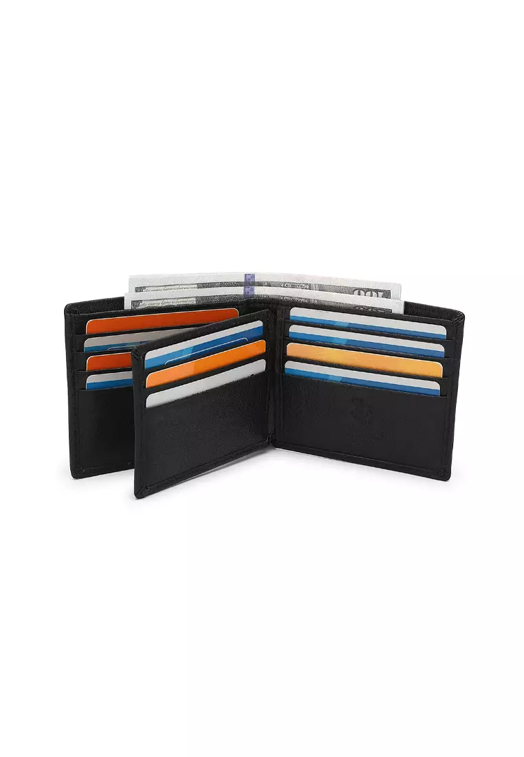 Gift Set - Leather RFID Wallet + 35mm Automatic Buckle Belt - Black