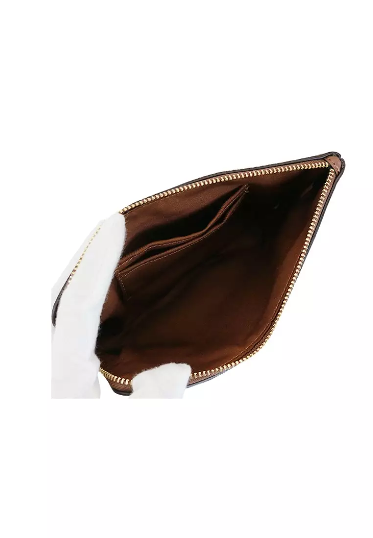 Coach Zip Leather Wallet  (6648) - IM/ Khaki /Saddle 2
