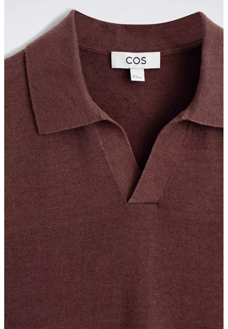 KNITTED LINEN POLO SHIRT