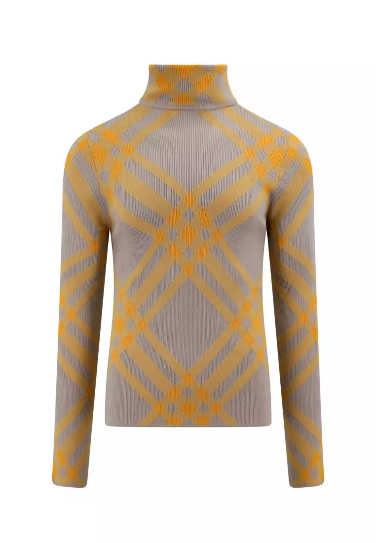 Burberry motif intarsia wool cashmere hot sale blend sweater