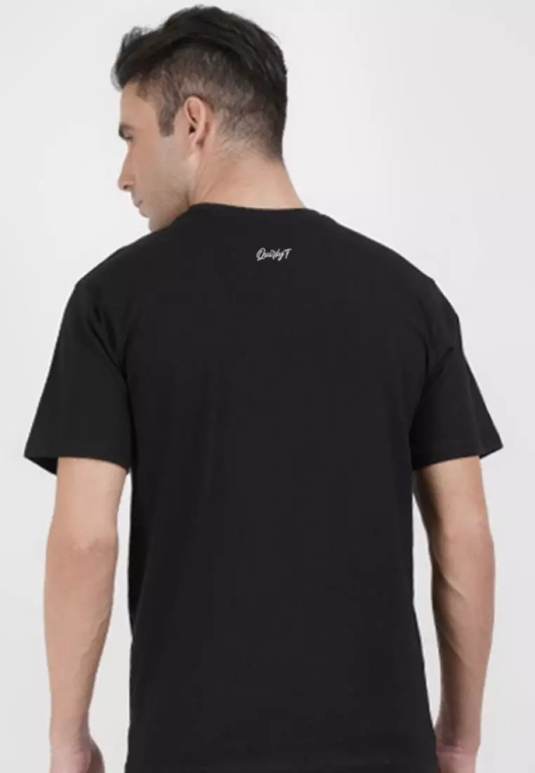 Vintage Core GraphiccBlack Cotton Short Sleeve Crew Neck Relaxed Tee