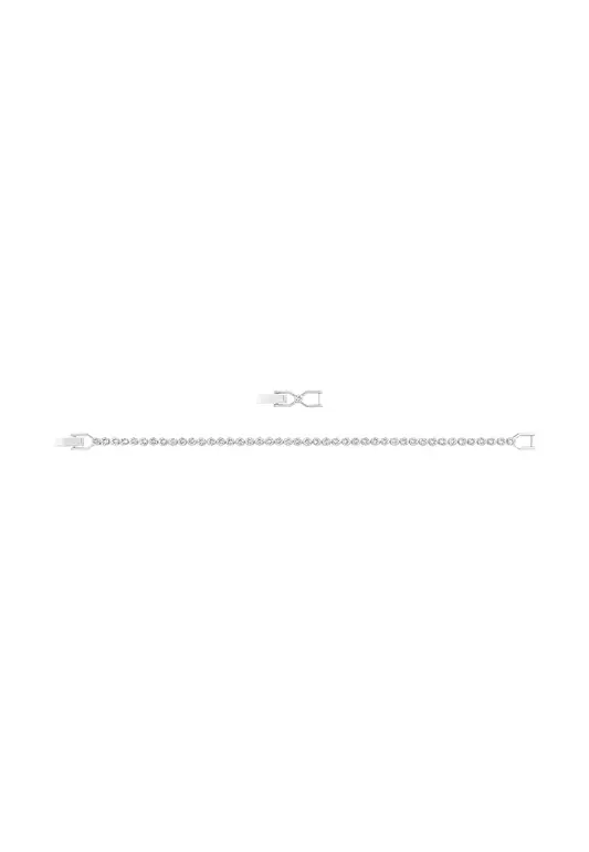 Emily Bracelet, Round Cut, White, Rhodium Plated