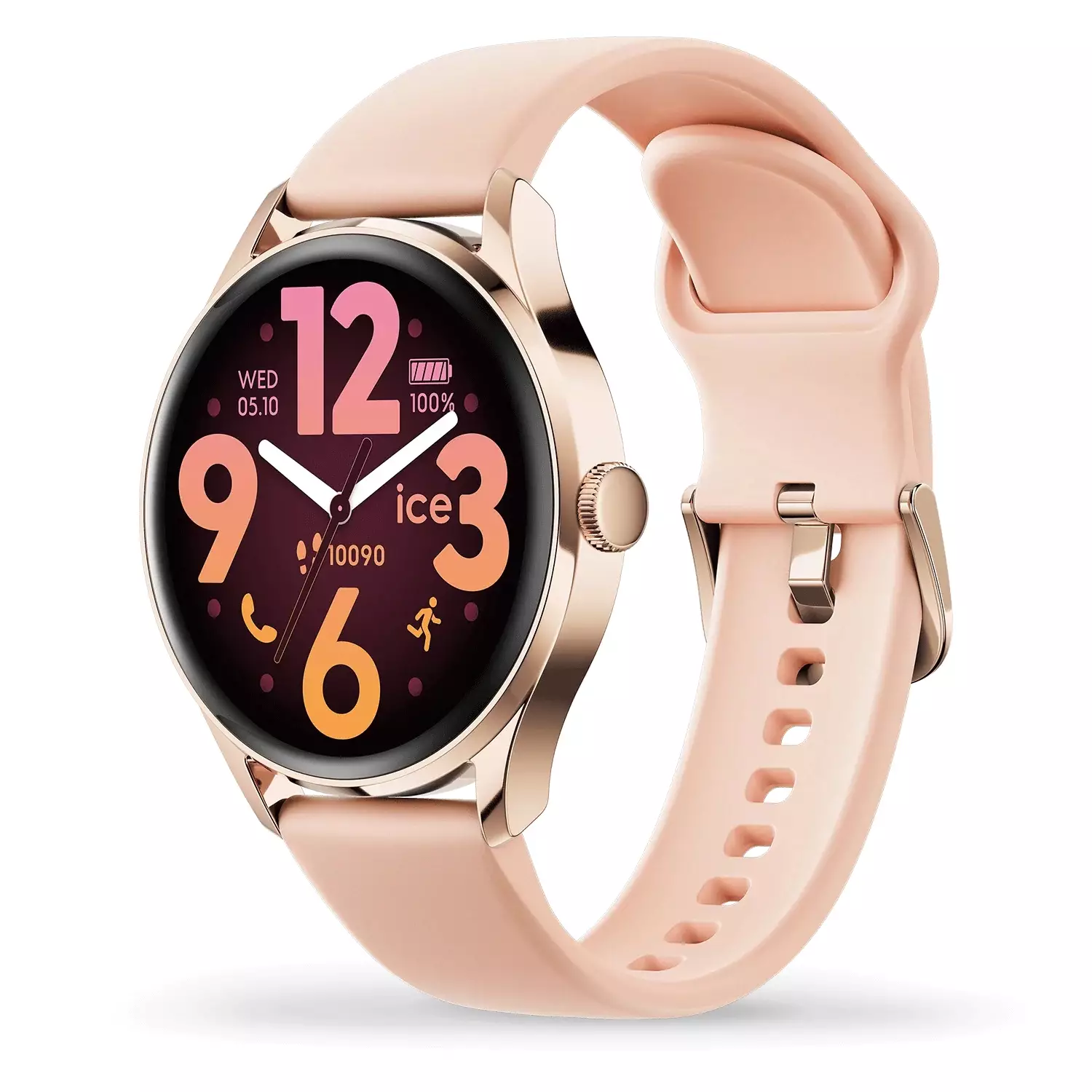 ICE Smart Watch 3.0 round AMOLED 1.20 - Rose-Gold Nude 39mm | Bluetooth | GPS | Fitness Tracker [025103]