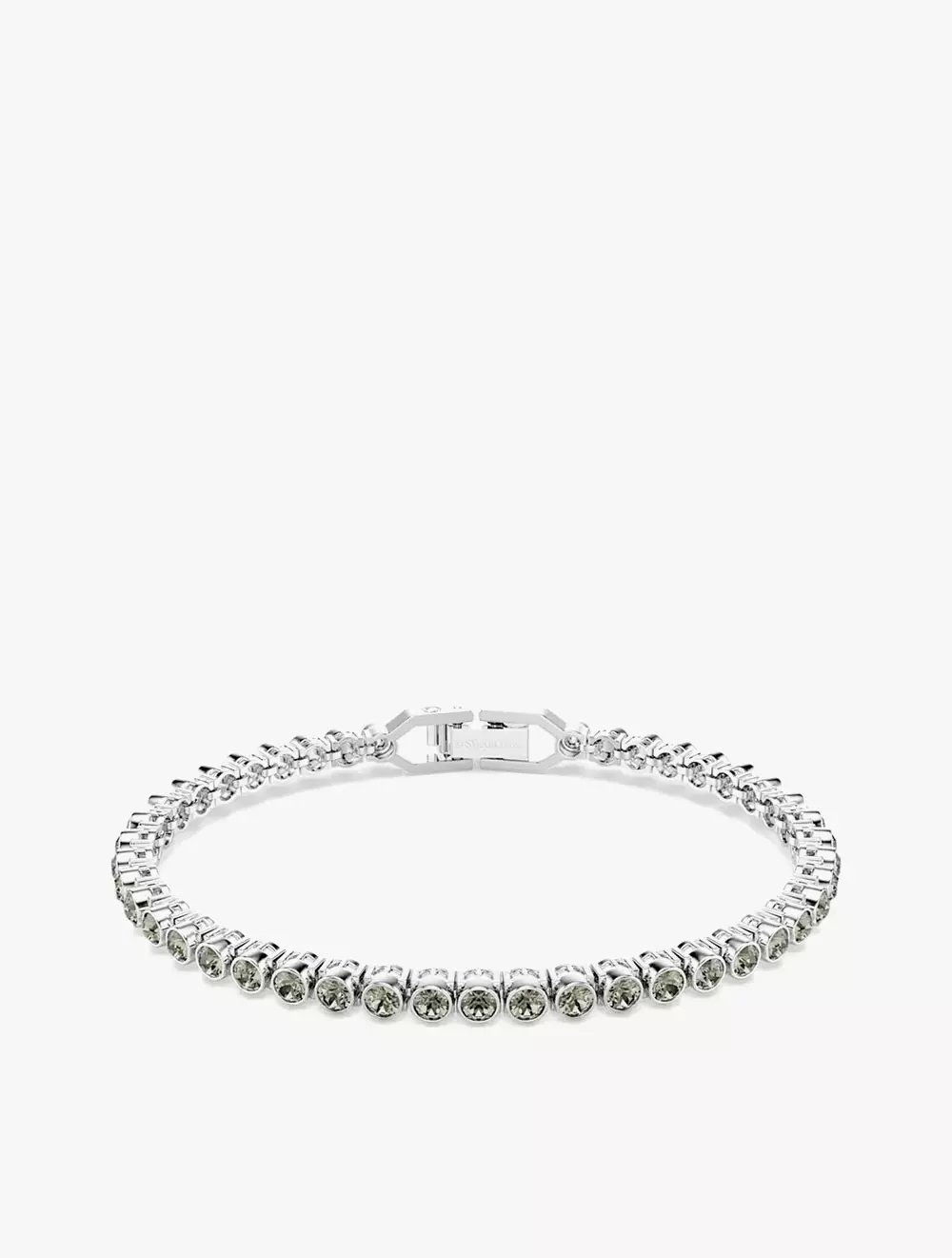 Imber Emily Tennis bracelet, Round cut, Black, Rhodium plated