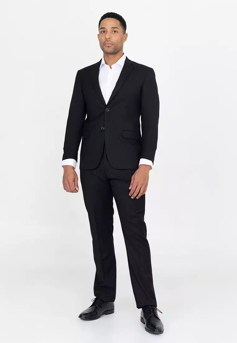 Slim Fit Formal Suit in Polyester Rayon Fabric