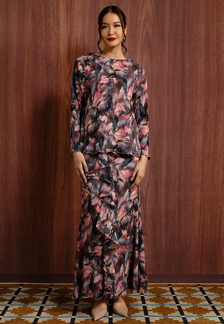 LILIAN PLEATED BABYDOLL KURUNG SET