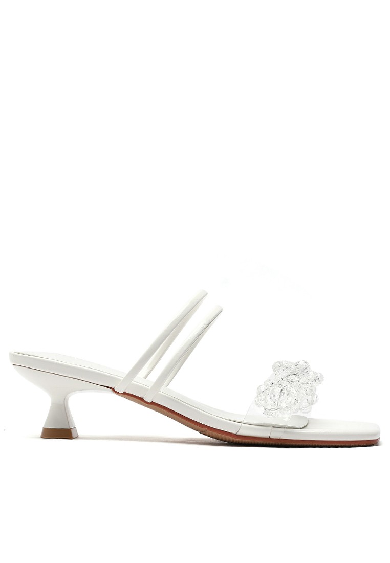 Rhinestone Buckle Mule Heels 8745-3