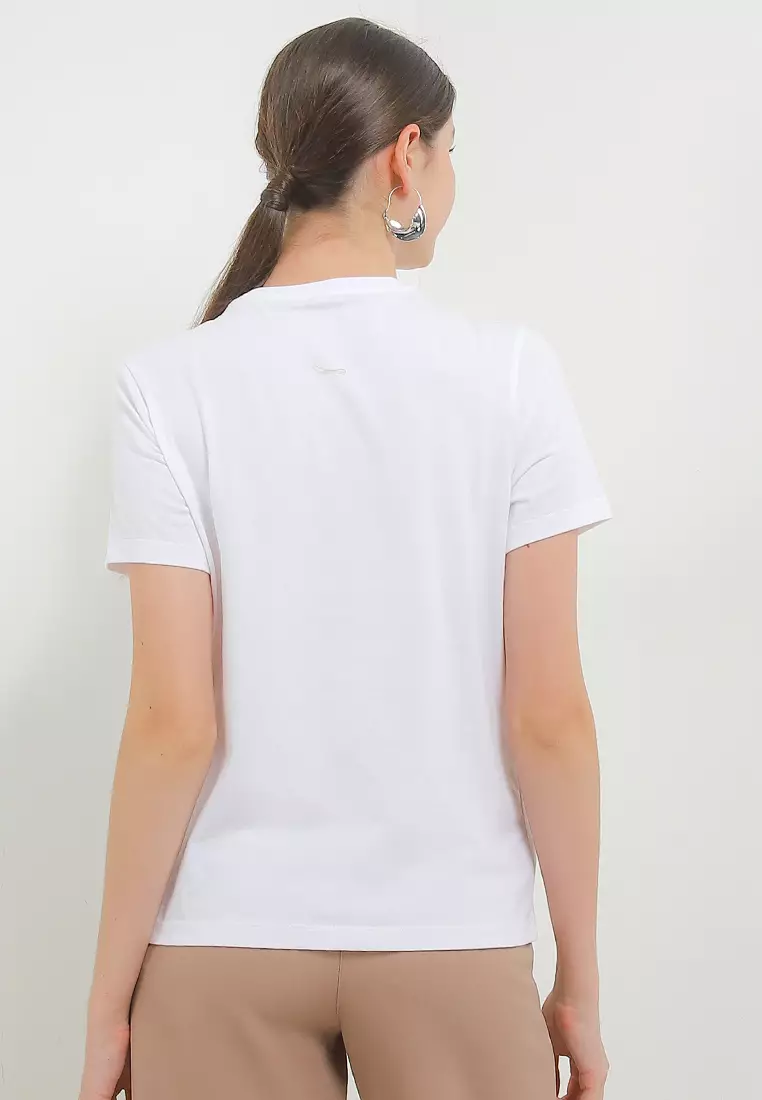 Elara Tee With Crochet Patch