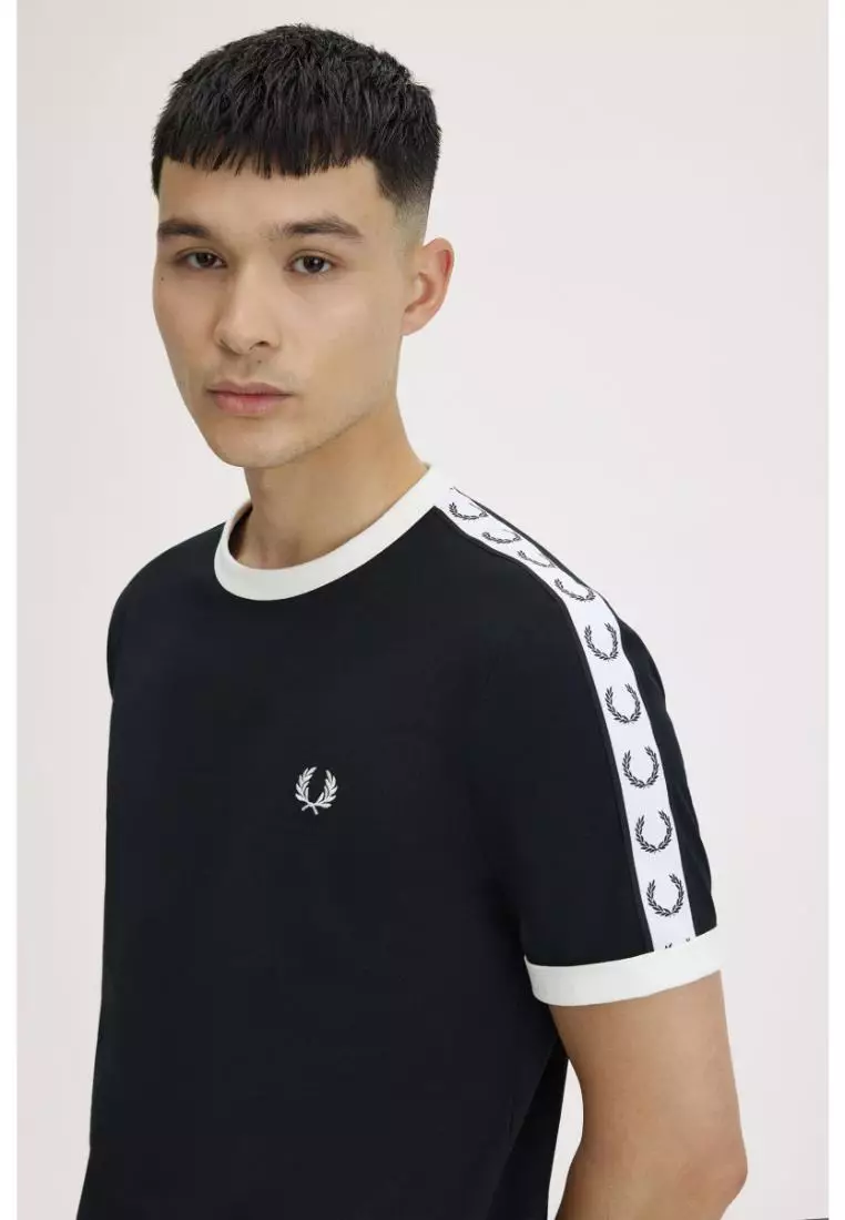 Fred Perry M4620 Taped Ringer T-Shirt (Black)
