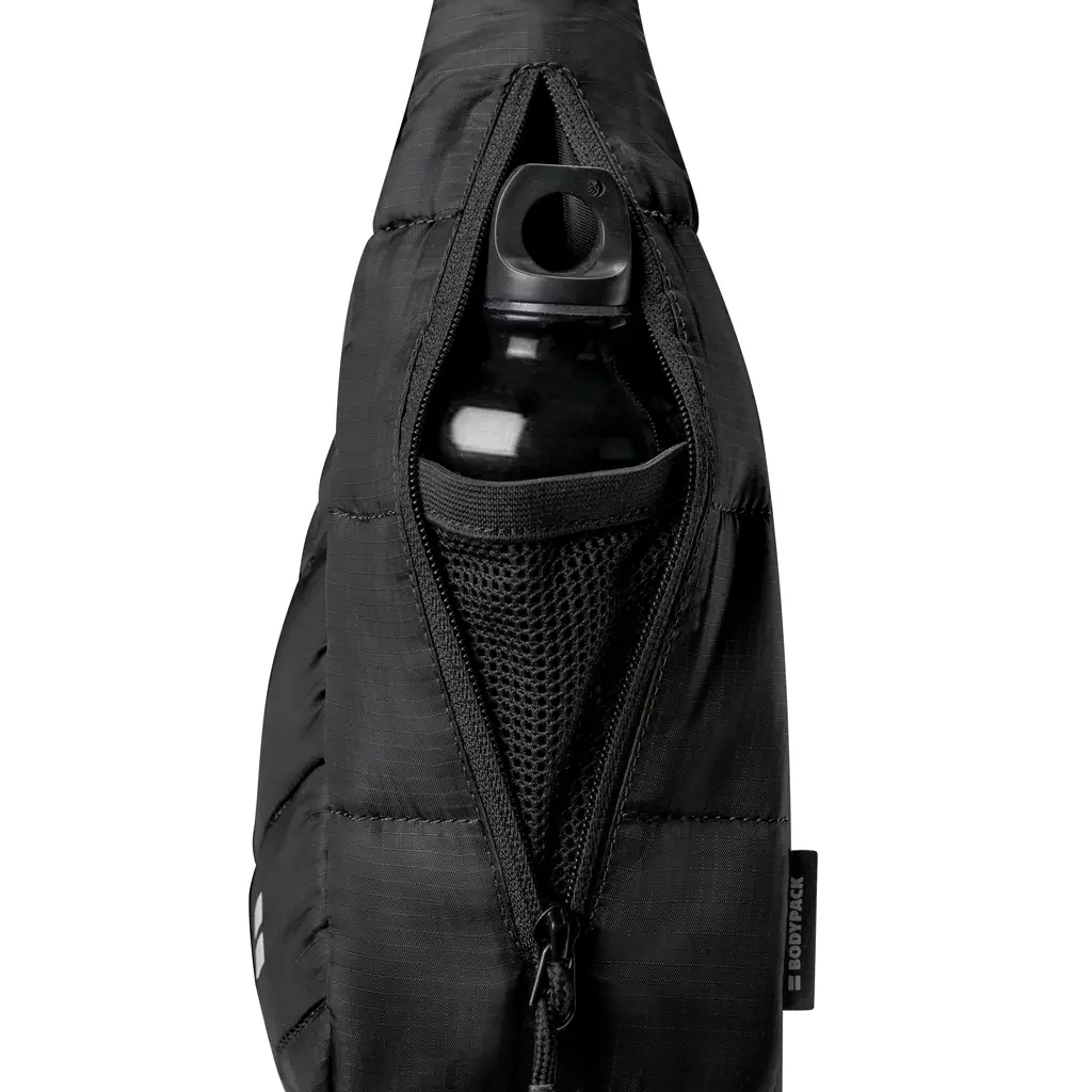 Bodypack Puffy Shoulder 1.0 Basic Shoulder Bag 8 Inch Tas Selempang Travel Simpel Praktis - Hitam