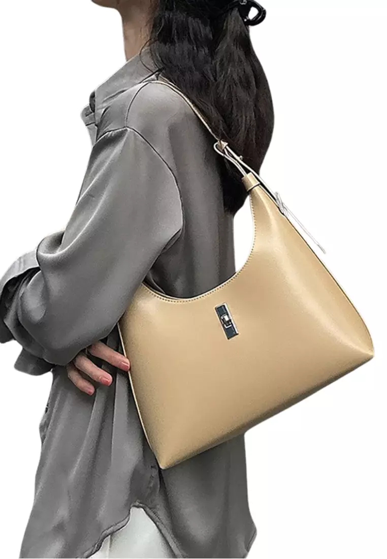 Women's Classic Cowhide Leather 2-Ways Crossbody Bags Axillary Bags