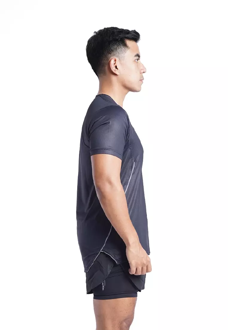 Tiento Jersey Running Kroom Men Baju Kaos Lari Pendek Dry Fit Pakaian Olahraga Pria Anti Bakteri