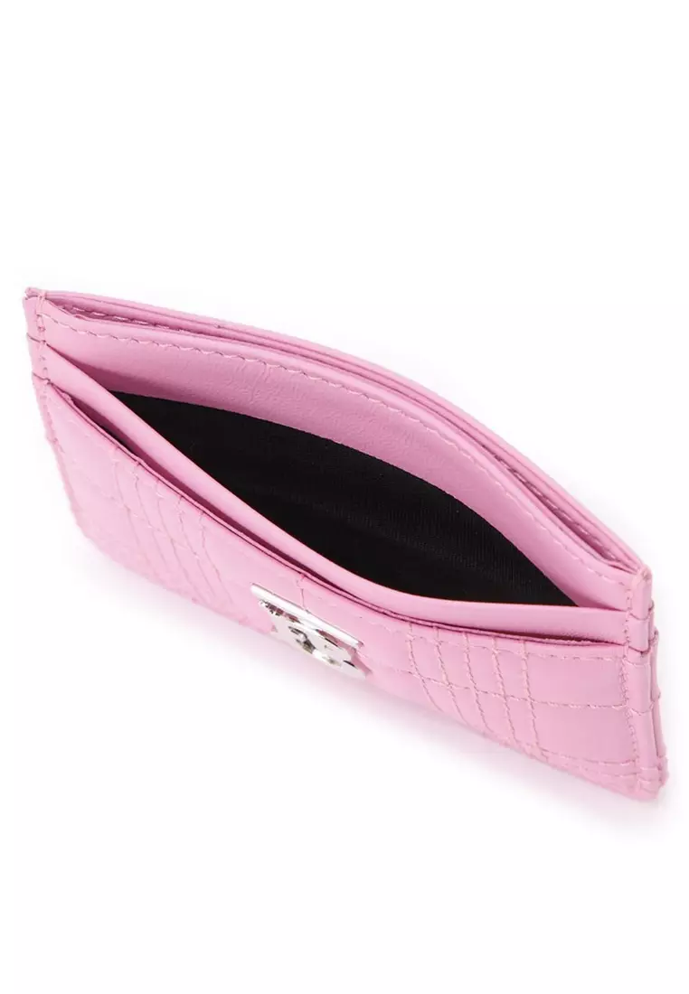 Burberry card outlet holder pink