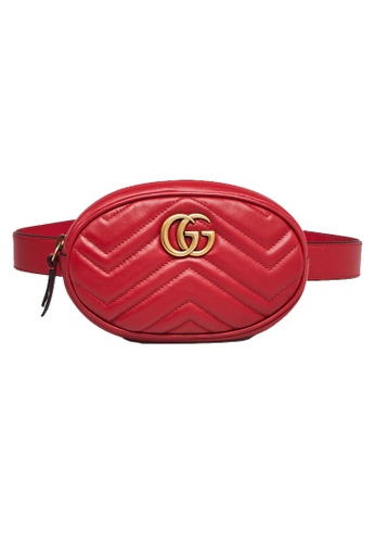 GUCCI red GUCCI Quilted Leather GG Marmont Waist Belt Bag Red 476434 3D49DAC78156C0GS_1