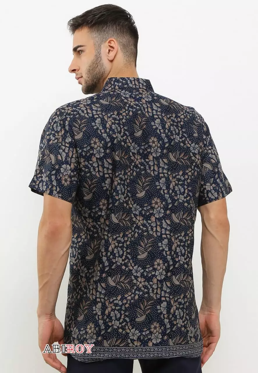 Kemeja Batik Pria Premium Slimfit Elegant Modern Lengan Pendek Setya