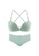 ZITIQUE green Women's Cute and Simple Design Front Buckle Uplift Lingerie Set (Bra And Underwear) - Green F764BUS8257EEEGS_1