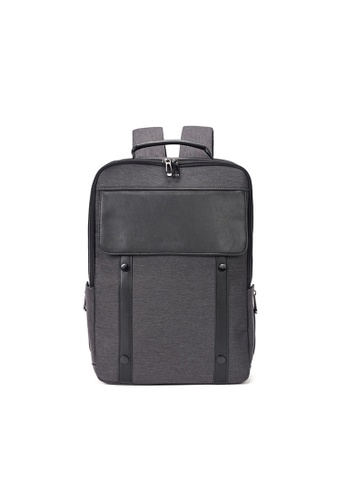 Lara black Men's Latest Fashionable Oxford Cloth Large Laptop Backpack - Black 109CCAC4BB3346GS_1