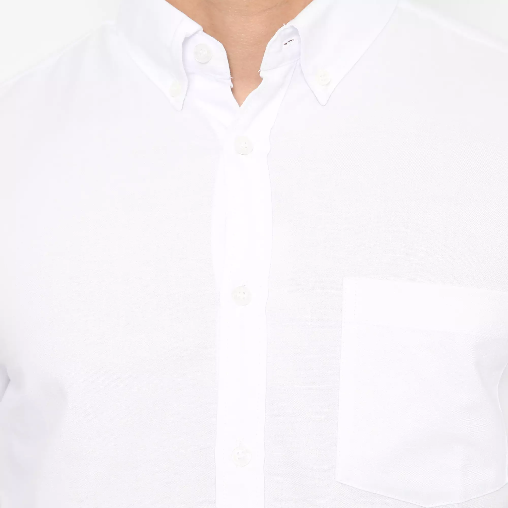 Platini Kemeja Pria Polos Lengan Panjang Katun Oxford Putih 66200