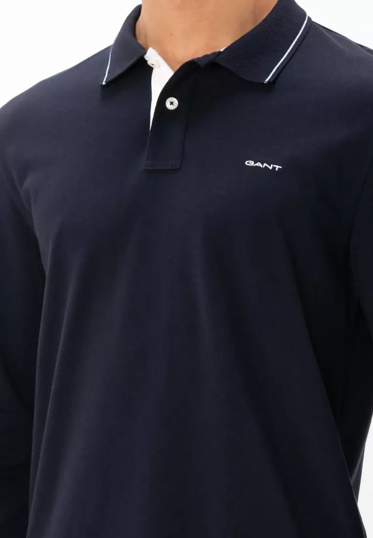 Textured Collar Polo Shirt