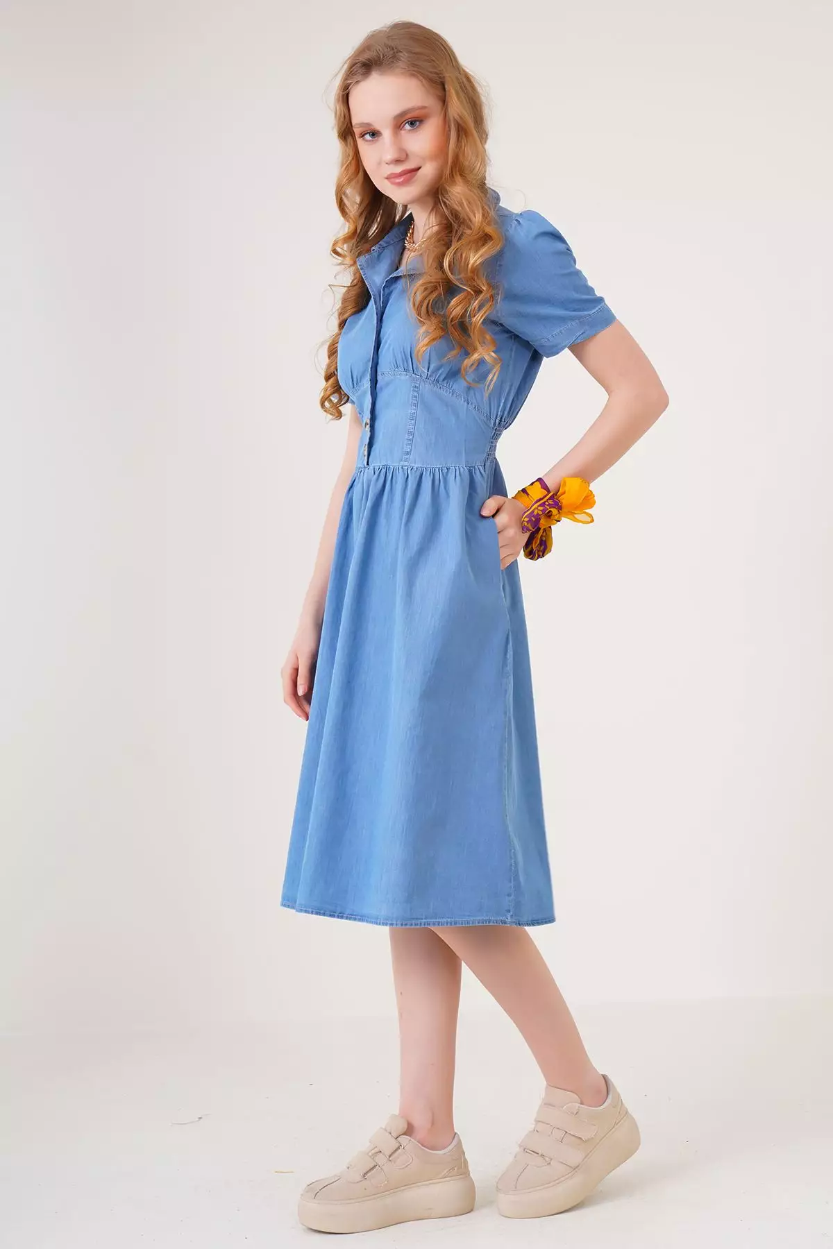 Denim Midi Dress