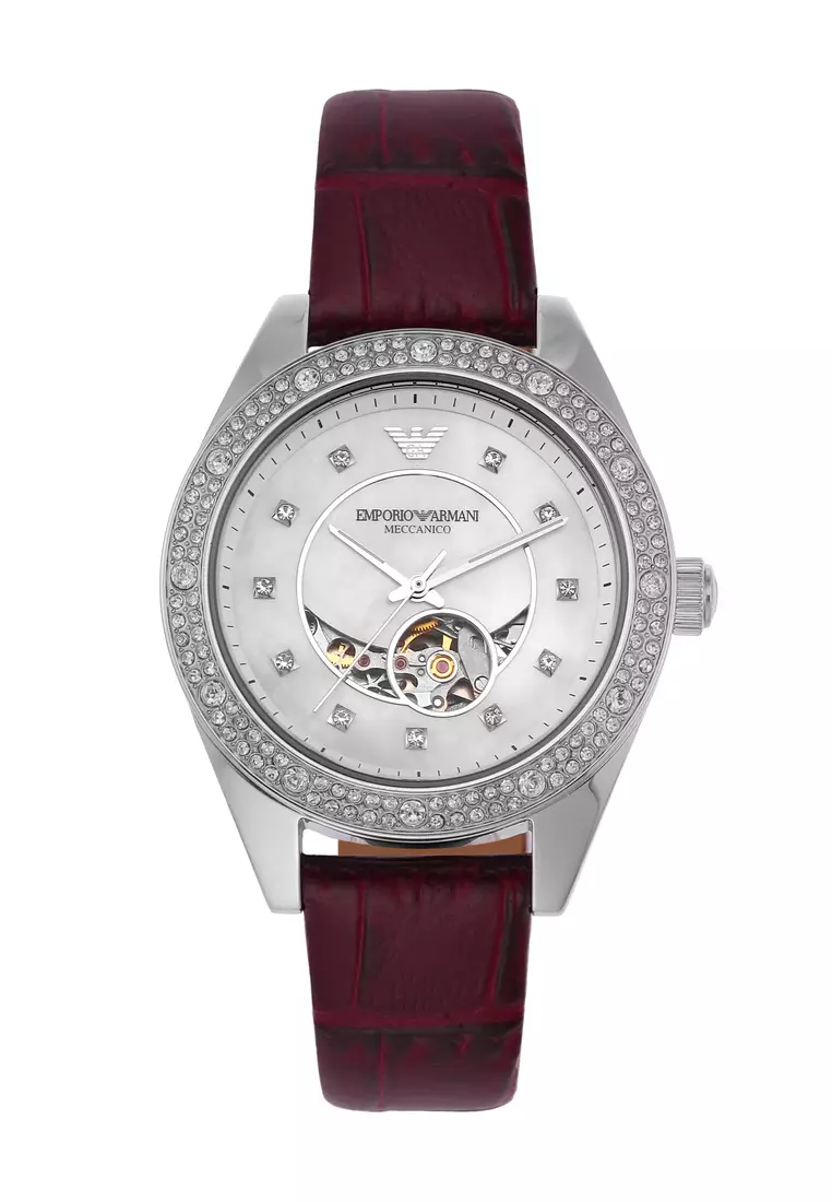 Red sale armani watch