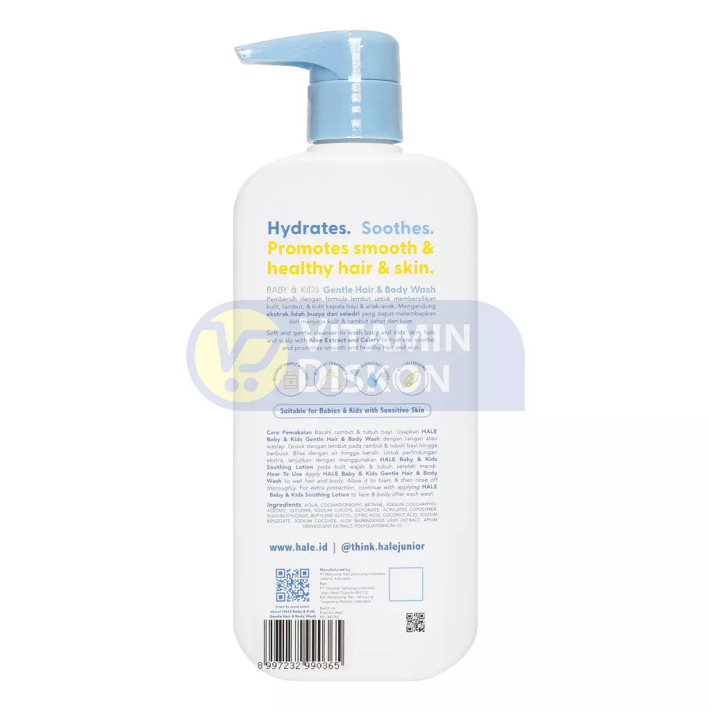 HALE BABY KIDS GENTLE HAIR AND BODY WASH 360GR