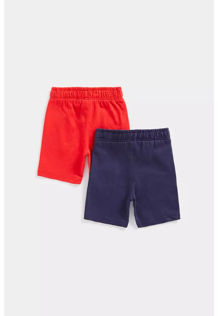 Red And Navy Jersey Shorts - 2 Pack