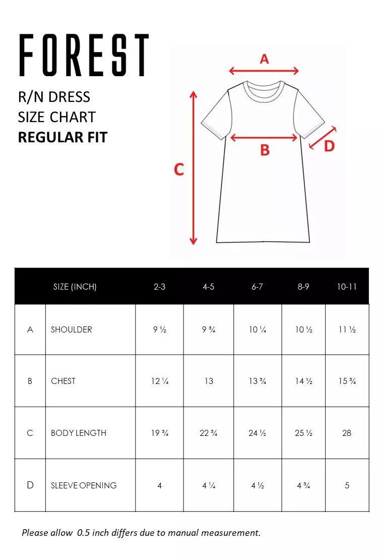 Forest Kids Girls Cotton Interlock Short Sleeve Graphic Round Neck T-Shirt | Baju Budak Perempuan - FK820059-51Red