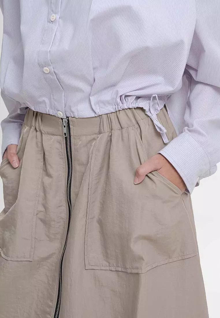 Earth Music & Ecology - Honami Tuck Drawstring Shirt