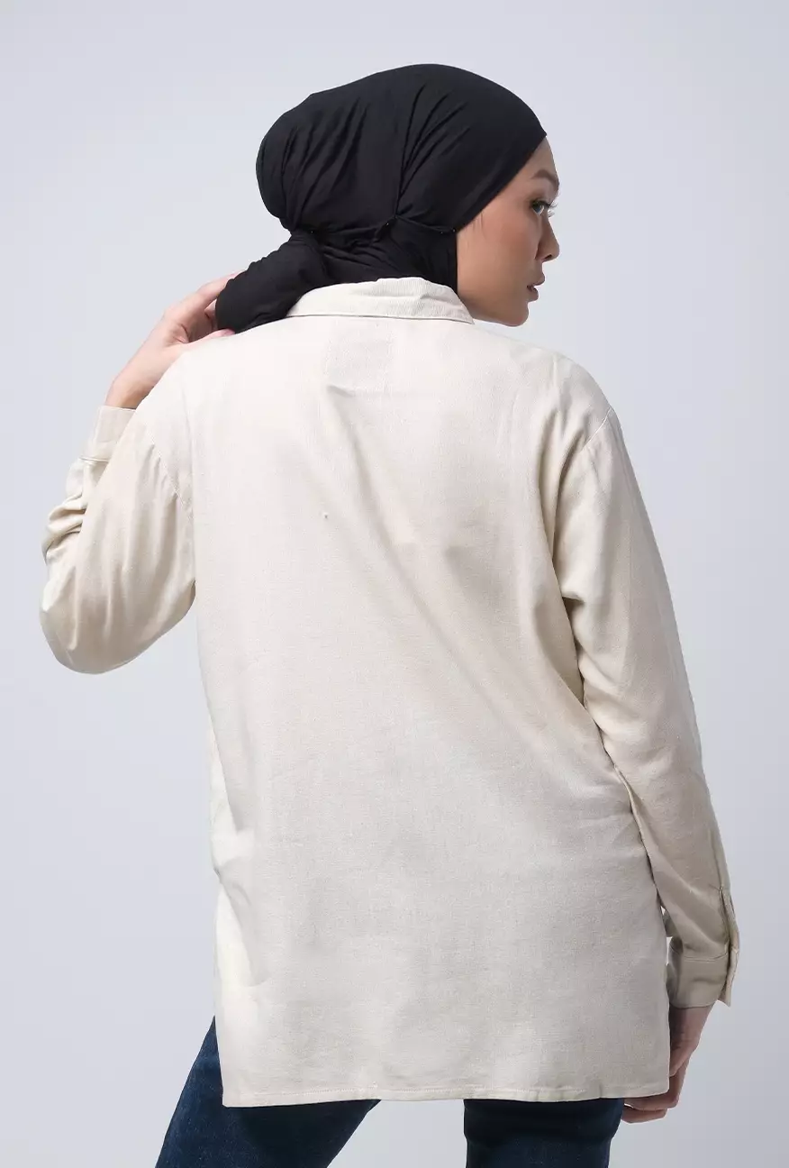 Kemeja Wanita Baina Ecru Cream