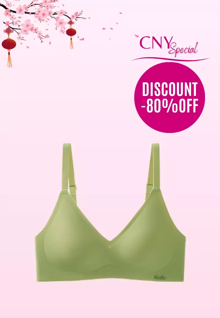 Buy Kiss & Tell 3 Pack Gabriela Seamless Wireless Padded Push Up Bra in  Purple, Green and Nude 2024 Online